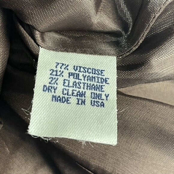 Geronimo By Stephen DiGeronimo Womens Brown Blazer Jacket Size 12 Cotton Blend - Picture 7 of 8